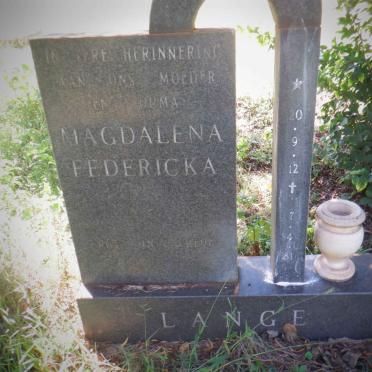 LANGE Magdalena Federicka 1912-1981