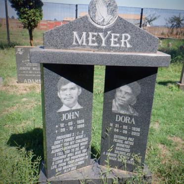 MEYER John 1928-1988 &amp; Dora 1936-2013