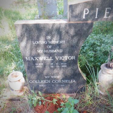 PIENAAR Maxwell Victor 1929-1988 &amp; Coleen Cornelia 1931- :: PIENAAR Grant Anton 1962-1981 :: BORMAN Lena 1907-1989