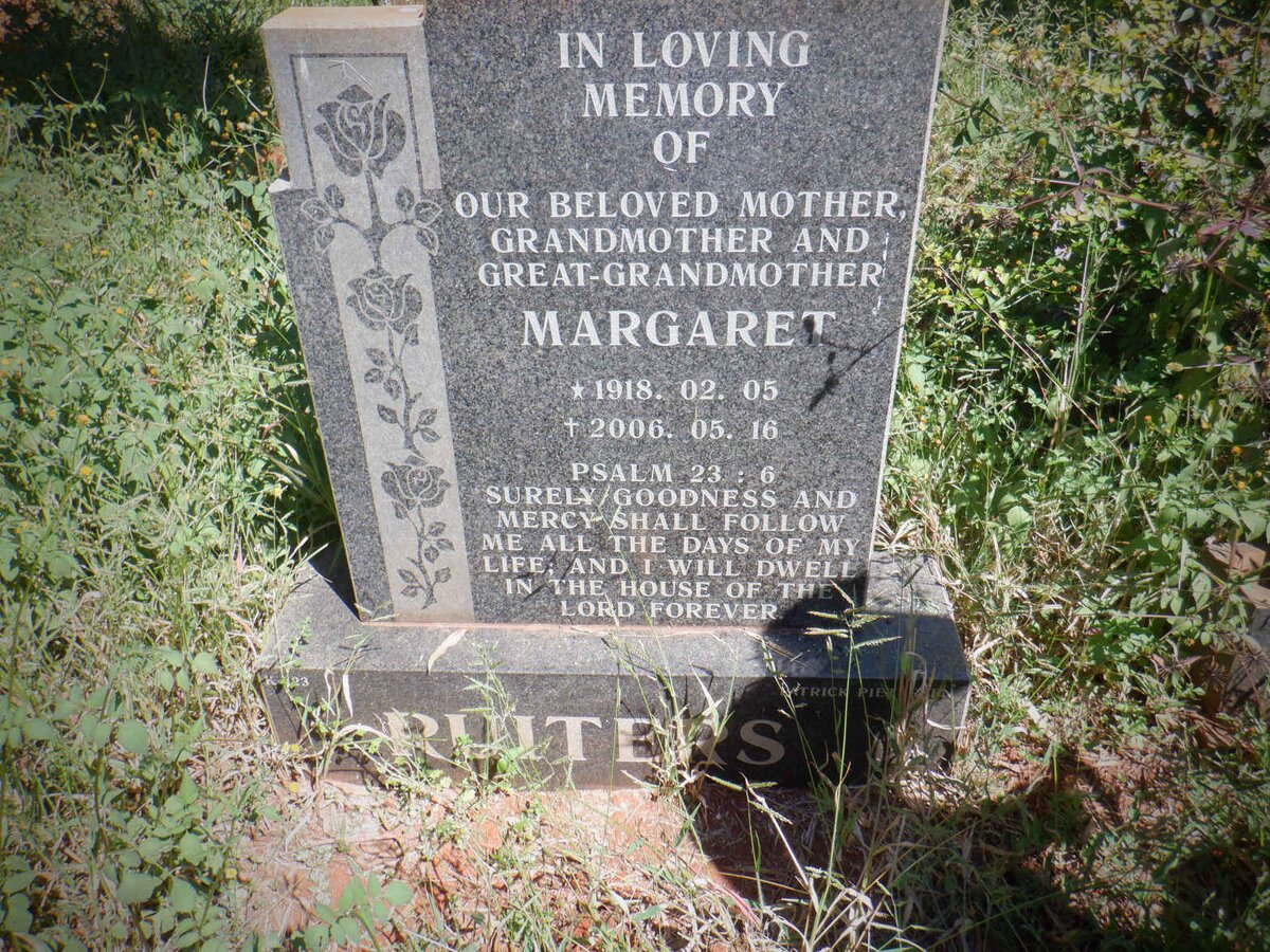 RUITERS Margaret 1918-2006