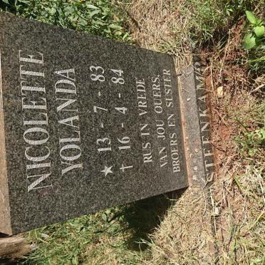 STEENKAMP Nicolette Yolanda 1983-1984
