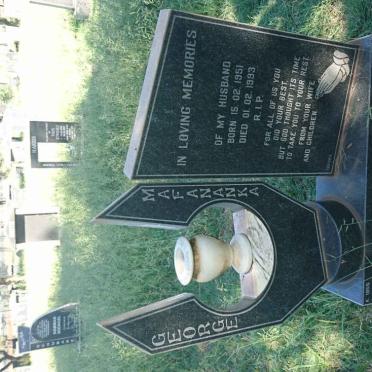 SITHOLE George Mafananka 1951-1993