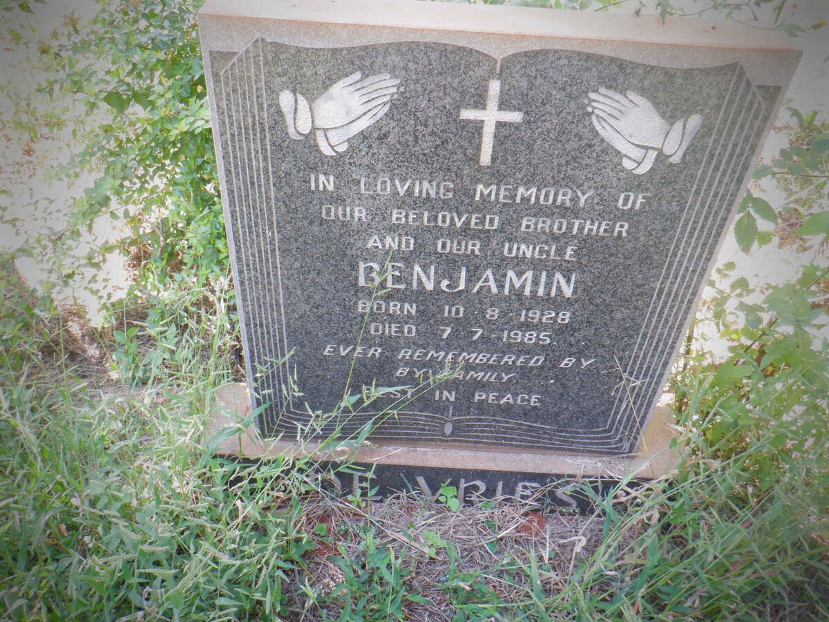 VRIES Benjamin, de 1928-1985