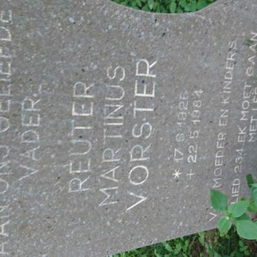 VORSTER Reuter Martinus 1926-1984