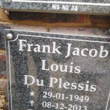 PLESSIS Frank Jacob Louis, du 1949-2013