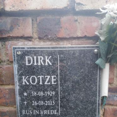 KOTZE Dirk 1929-2015