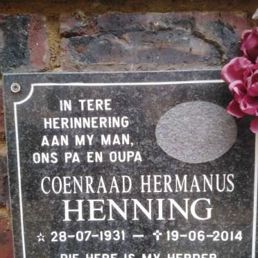 HENNING Coenraad Hermanus 1931-2014