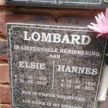 LOMBARD Hannes 1935-2020 &amp; Elsie 1929-2013