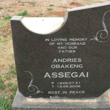 ASSEGAI Andries Obakeng 1949-2008