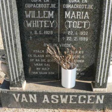 ASWEGEN Willem, van 1929- &amp; Maria 1932-1999