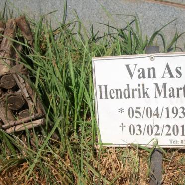 AS Hendrik Martinus, van 1933-2010