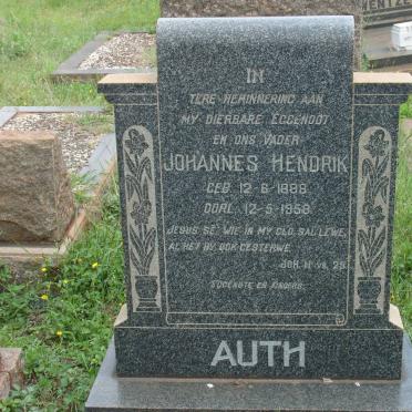 AUTH Johannes Hendrik 1888-1958 &amp; Margaretha Christina KRUGER 1892-1959