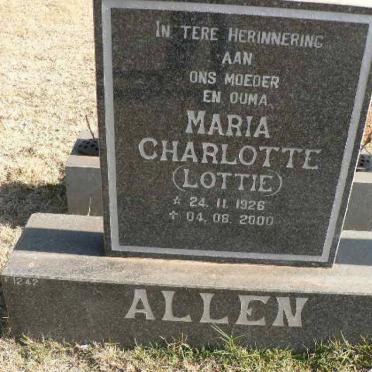 ALLEN Maria Charlotte 1926-2000
