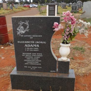 ADAMS Elizabeth 1954-2007