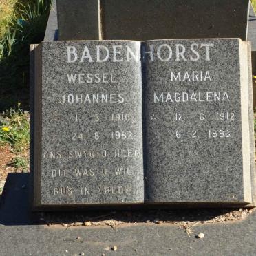 BADENHORST Wessel Johannes 1910-1982 &amp; Maria Magdalena 1912-1996