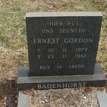 BADENHORST Ernest Gordon 1979-1982