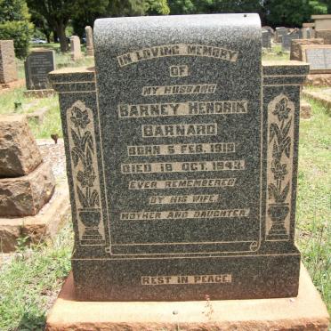 BARNARD Barney Hendrik 1919-1943