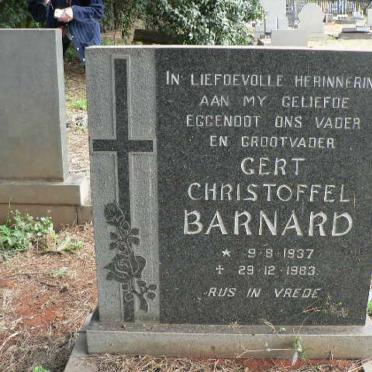 BARNARD Gert Christoffel 1927-1983