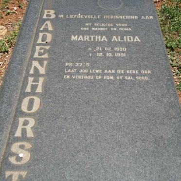 BADENHORST Martha Alida 1930-1991