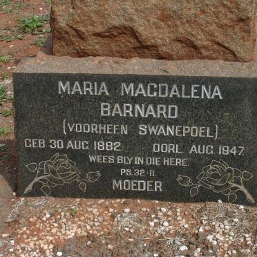 BARNARD Maria Magdalena voorheen SWANEPOEL 1882-1947