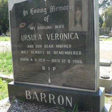 BARRON Ursula Veronica 1931-1986