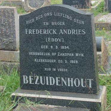 BEZUIDENHOUT Frederick Andries 1934-1959
