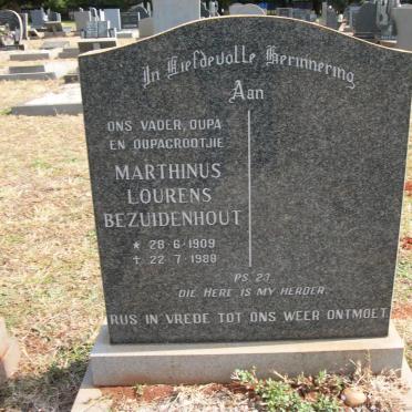 BEZUIDENHOUT Marthinus Lourens 1909-1988
