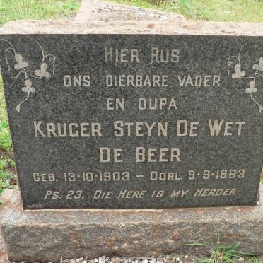 BEER Kruger Steyn de Wet, de 1903-1963