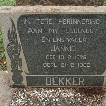 BEKKER Jannie 1928-1962