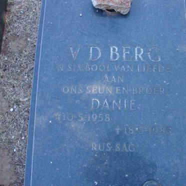 BERG Danie, v.d. 1958-1985