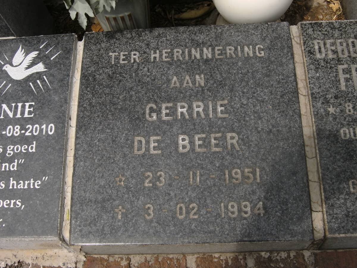 BEER Gerrie, de 1951-1994