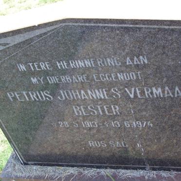 BESTER Petrus Johannes Vermaak 1913-1974
