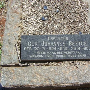 BEETGE Gert Johannes 1924-1966