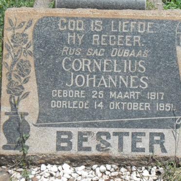 BESTER Cornelius Johannes 1917-1951