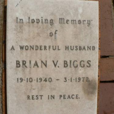 BIGGS Brian V. 1940-1972