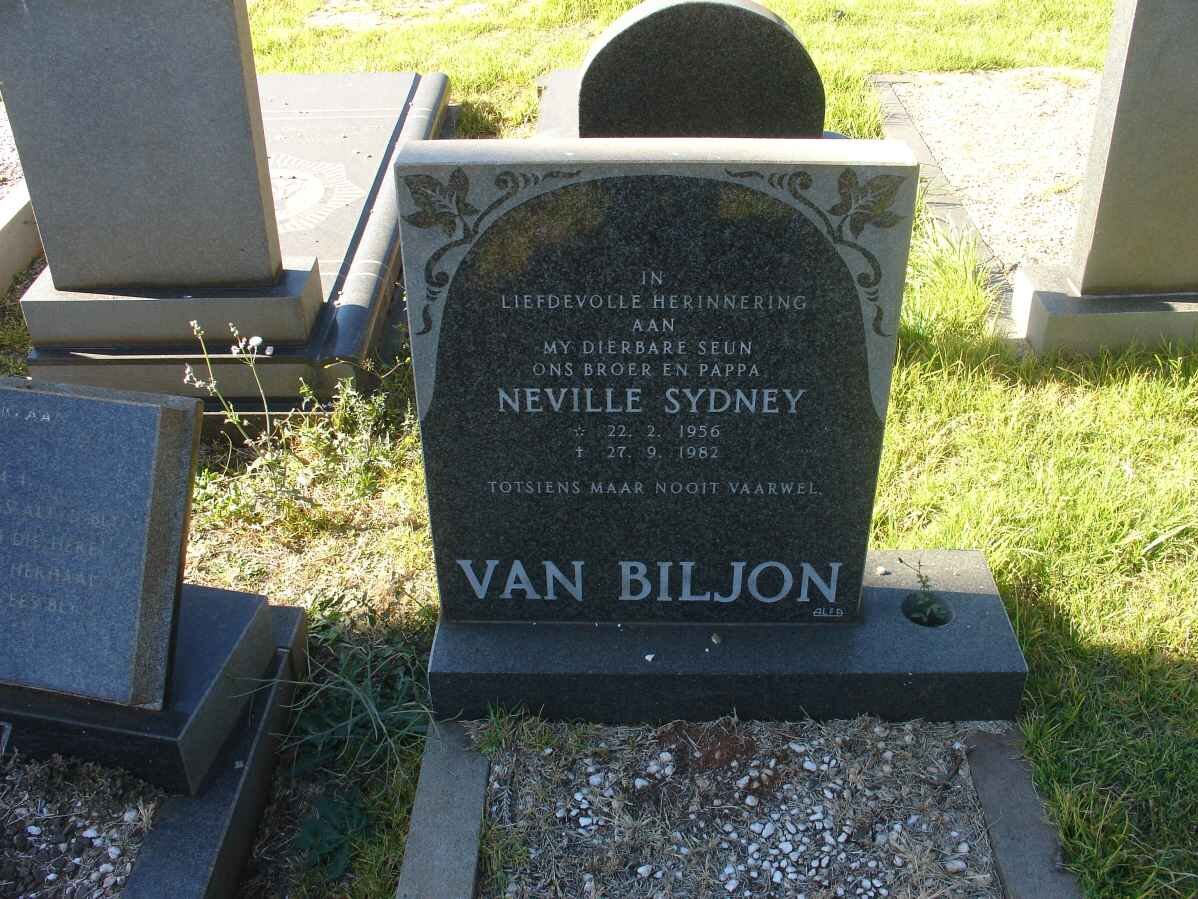 BILJON Neville Sydney, van 1956-1982
