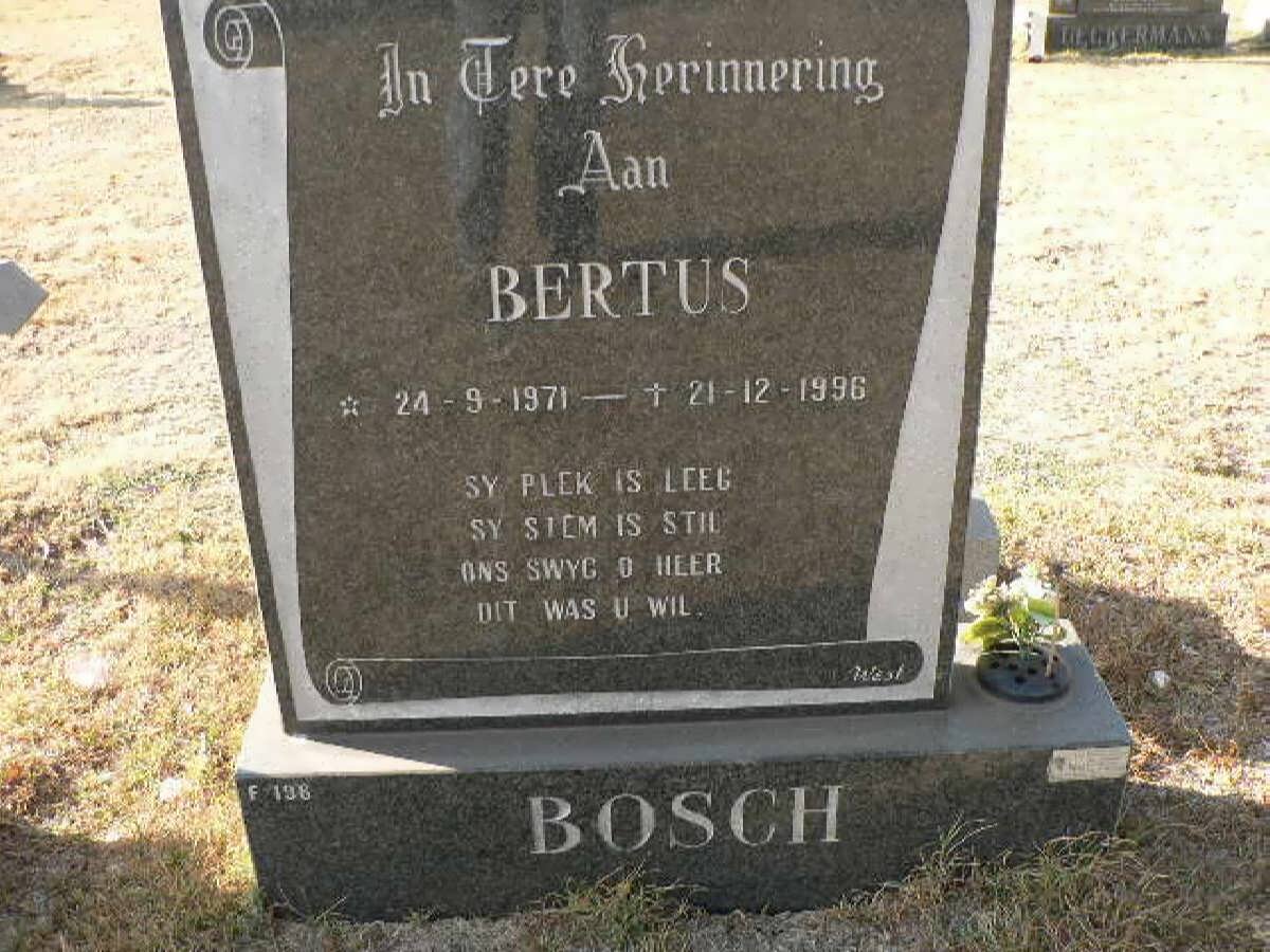 BOSCH Bertus 1971-1996