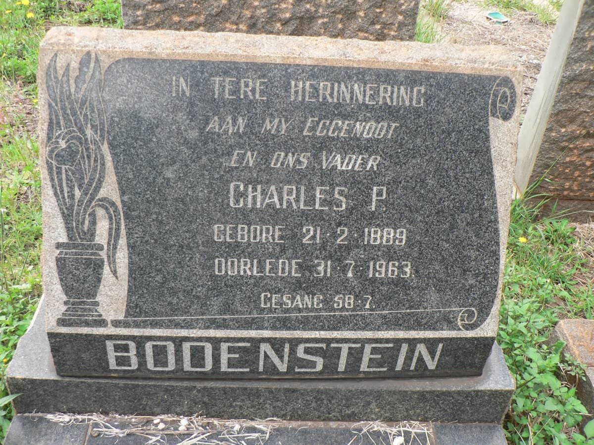BODENSTEIN Charles P. 1889-1963