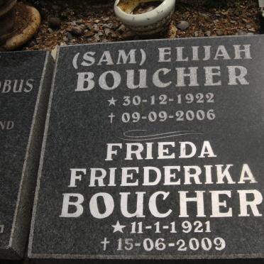 BOUCHER Elijah 1922-2006 &amp; Frieda Friederika 1921-2009