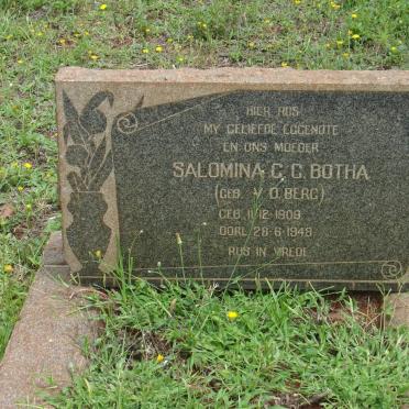 BOTHA Salomina C.C. nee V.D. BERG 1909-1948