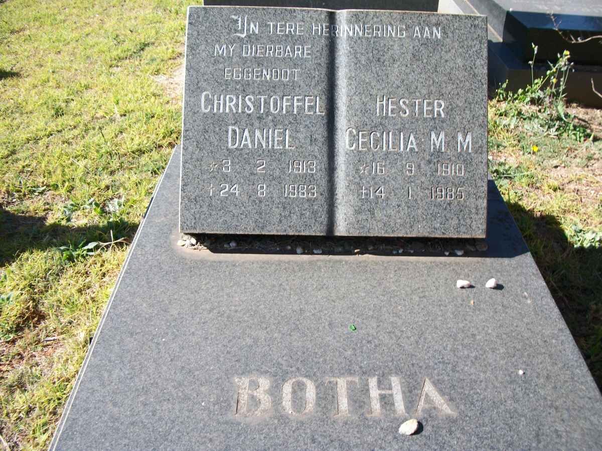 BOTHA Christoffel Daniel 1913-1983 &amp; Hester Cecilia M.M. 1910-1985