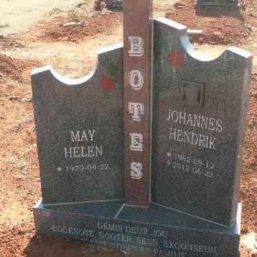 BOTES Johannes Hendrik 1962-2012 &amp; May Helen 1970-