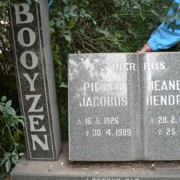 BOOYZEN Pieter Jacobus 1926-1987 &amp; Jeanette Hendrika 1931-1999