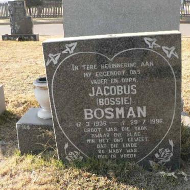 BOSMAN Jacobus 1936-1996