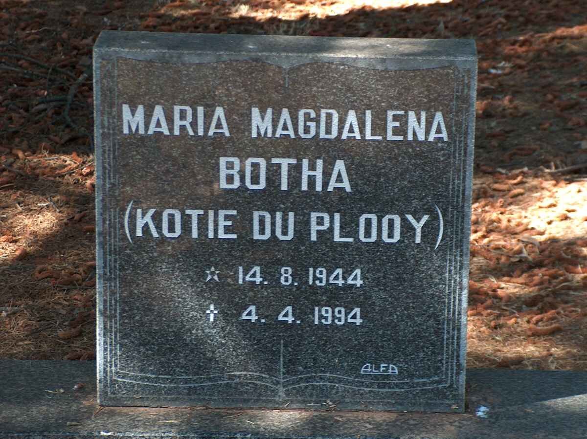 BOTHA Maria Magdalena nee DU PLOOY 1944-1994