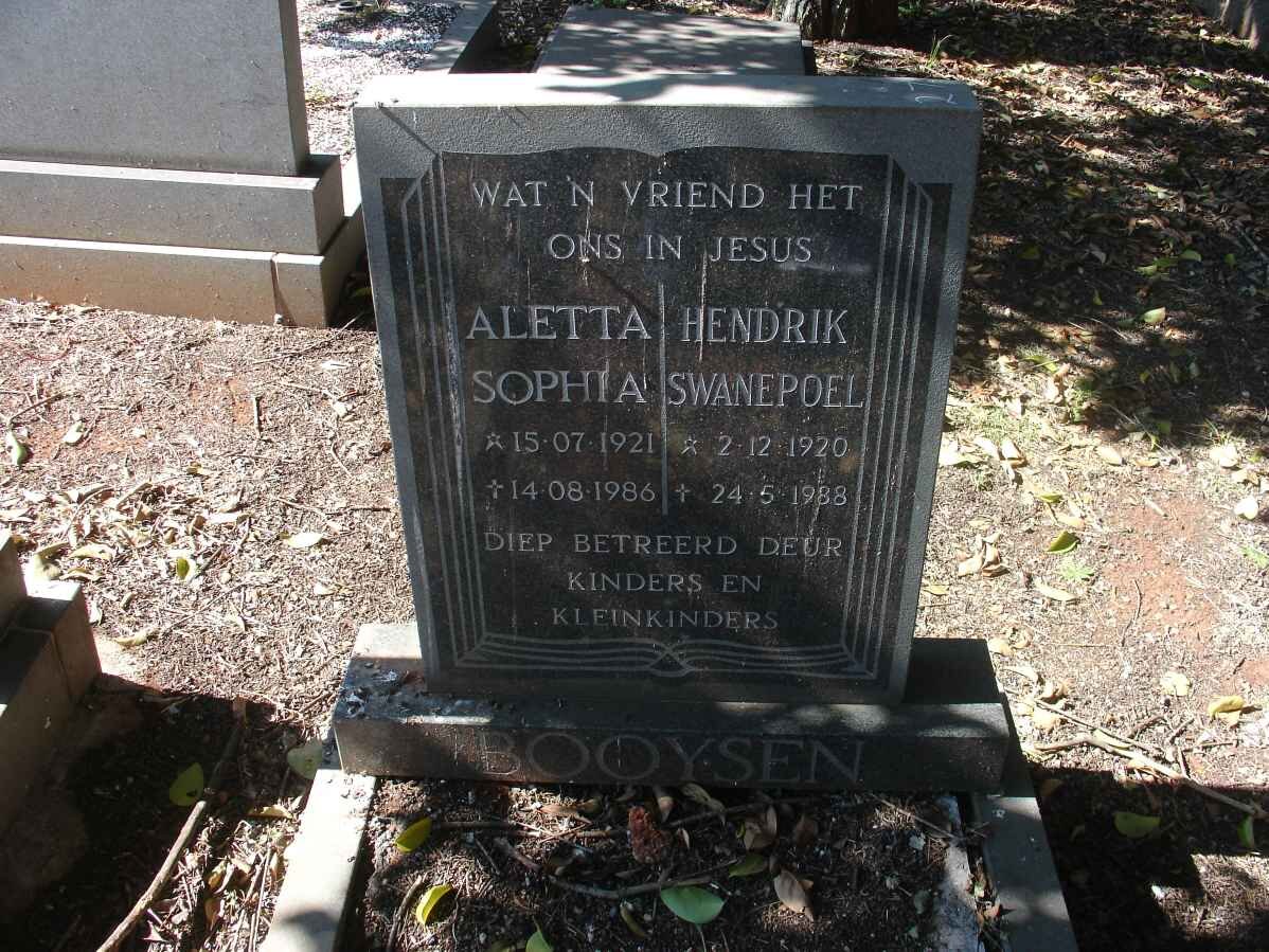 BOOYSEN Hendrik Swanepoel 1920-1988 &amp; Aletta Sophia 1921-1986