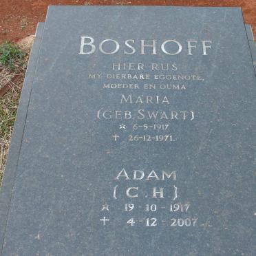 BOSHOFF C.H. 1917-2007 &amp; Maria SWART 1917-1971