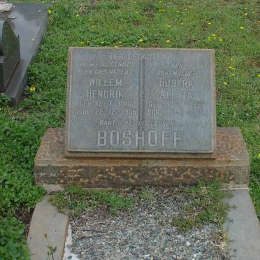 BOSHOFF Willem Hendrik 1910-1966 &amp; Susara Aletta 1929-2001