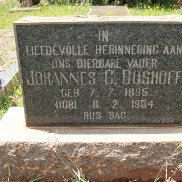 BOSHOFF Johannes C. 1895-1954