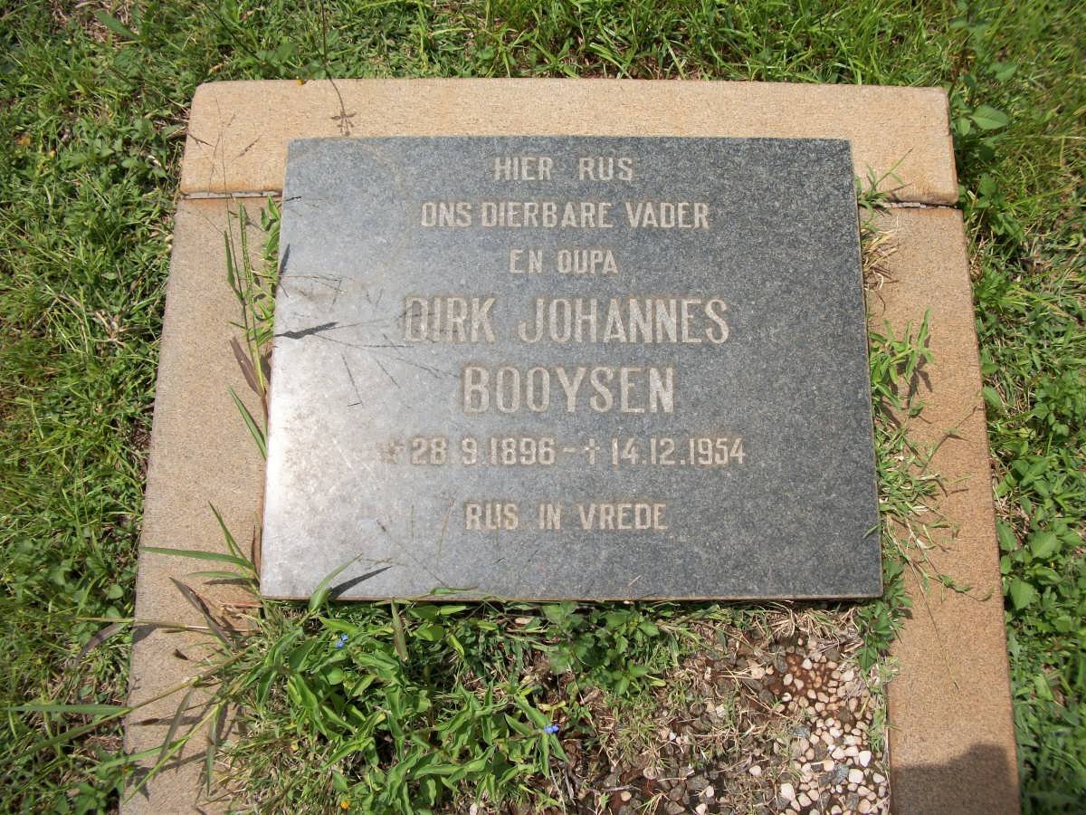 BOOYSEN Dirk Johannes 1896-1954